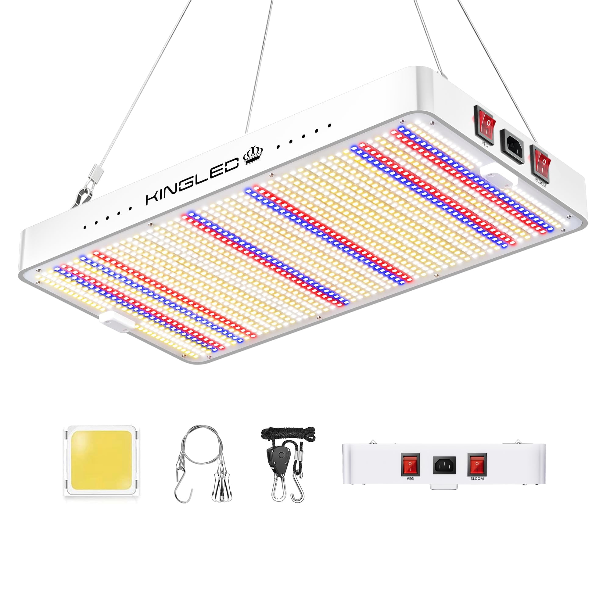 Luces Led De Cultivo Kingplus Kp3000 De Espectro Completo De 4 X 4 Pies