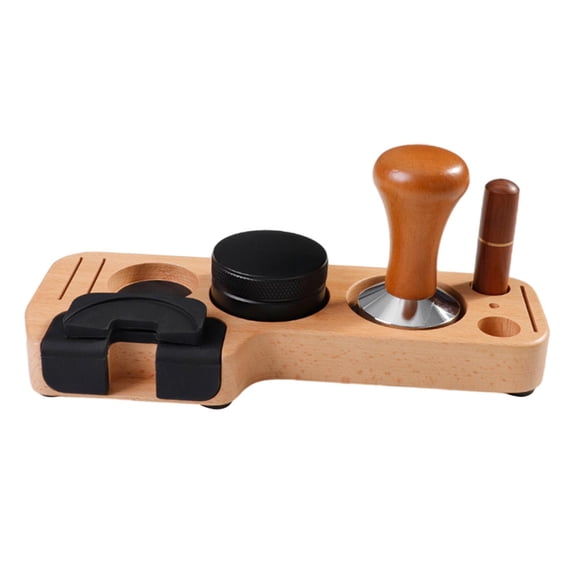 Juego De Soportes Para Apisonar Espresso Barista Parte Para Cocinas Encimera Barra De Café Haya 58 Mm