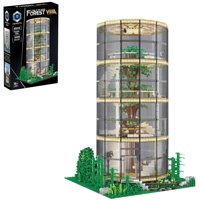 Set De Bloques De Construcción Hang Tie Forest Villa Con Caseta Transparente En El Árbol