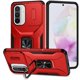 thumbnail image 1 of Funda Armada para Samsung Galaxy A36 con Tapa Deslizante y Soporte Magnético Giratorio Rojo, 1 of 5