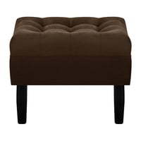 Bodevir - Pouf Wood 1C Felpa 00 Chocolate
