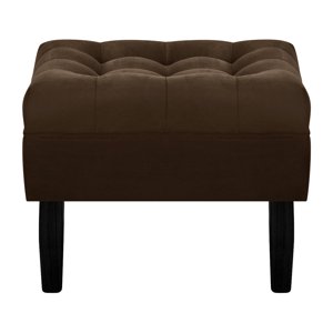 Bodevir - Pouf Wood 1C Felpa 00 Chocolate