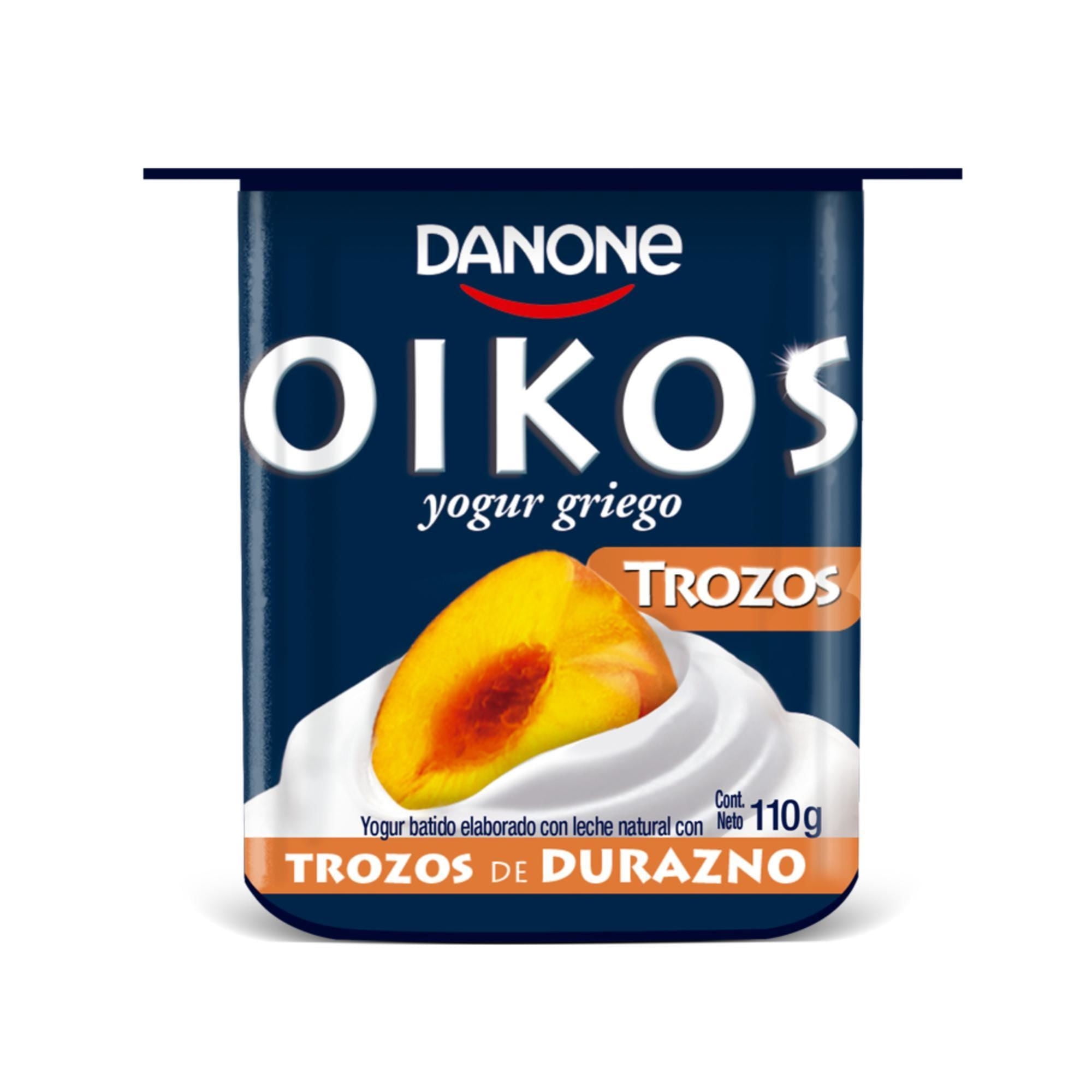 Yoghurt Griego Con Trozos De Durazno Pote 110 g Oikos