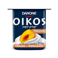 Yoghurt Griego Con Trozos De Durazno Pote 110 G Oikos
