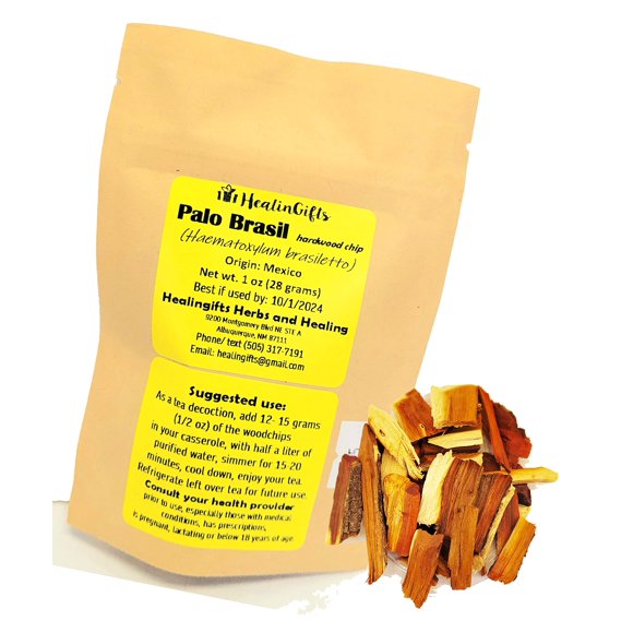 HealinGifts Palo de Brasil Astillas de Madera de Bosque 28g