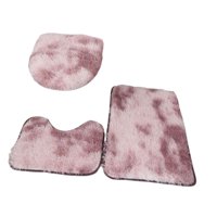 Bothyi - Juego De 3 Alfombrillas De Baño Con Tapa De Inodoro Absorbente Para Bañeras, Bañera Rosa Con Violeta