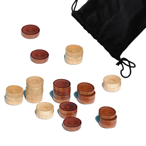 Fichas De Damas Set De Madera De 30 Piezas 2 5 Cm