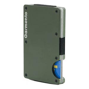 Garmento Billetera Metálica Con Correa Indestructible Rfid Verde