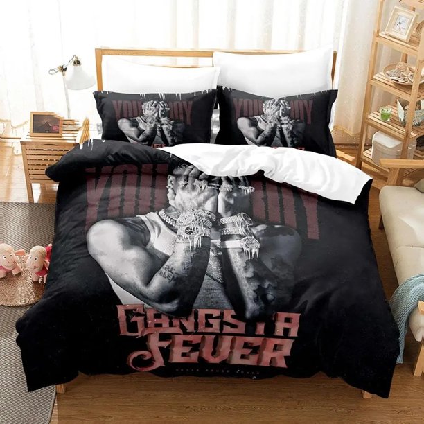 Rap YoungBoy Never Broke Again Bedding Set Bed Set Aldult Kid Bedroom Duvetcover Sets