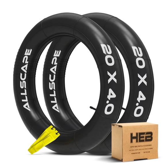 Bike Tube HEB Heavy Duty para neumáticos de bicicleta eléctrica, 20 x 4/26 x 4, paquete de 2
