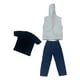 thumbnail image 1 of 3 Piezas 1/6 Escala Hombres Figura Sin Mangas Con Capucha Camisa Pantalones Para 12 Pulgadas Accs Sudadera Con Capucha Blanca, 1 of 2