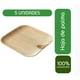 thumbnail image 1 of Pack de 5 Platos Cuadrado Hoja De Palma 100% Biodegradable 15cmx15cm Ecológico, 1 of 6