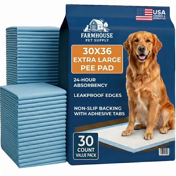 Alfombrillas absorbentes Farmhouse Pet Supply XL 91x76 cm (30 unidades)