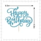 thumbnail image 2 of Cake Topper Crseniny Happy Birthday, cartulina azul con purpurina, 2 of 4