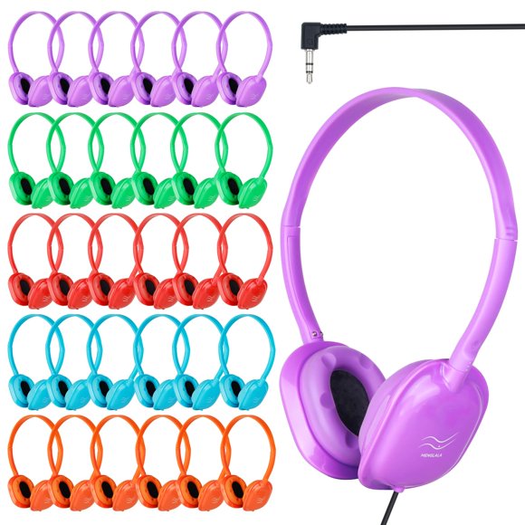 Auriculares MENGLALA Paquete de 30 con Cable Ajustables y Conector de 3.5 mm