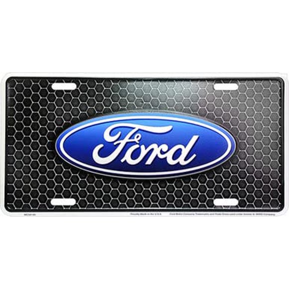 Placa de matrícula Hangtime 15x30 cm Ford de aluminio