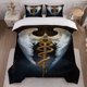 thumbnail image 1 of Double Snake Staff Themed Bedding Set Duvet Cover and Pillowcase Set Soft and Comfortable, 1 of 5