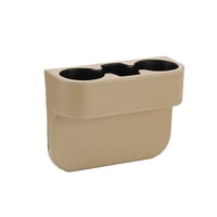 Xusx111 - Moneda Lateral Bolsillo Consola Lateral Bolsillo Cuero Cubierta Del Coche Titular De La Copa Auto Asiento Delantero Organizador Del Teléfono Móvil Titular (Beige)
