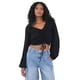 thumbnail image 1 of Blusa Mujer Manga Globo Negro Corona, 1 of 5