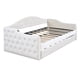 thumbnail image 2 of Twin Size Tufted Upholstered Daybed with Trundle ,Velvet Sofabed with USB&Type-C Charging Ports,No Box-spring Needed, Beige(Old SKU HL000088AAA), 2 of 3