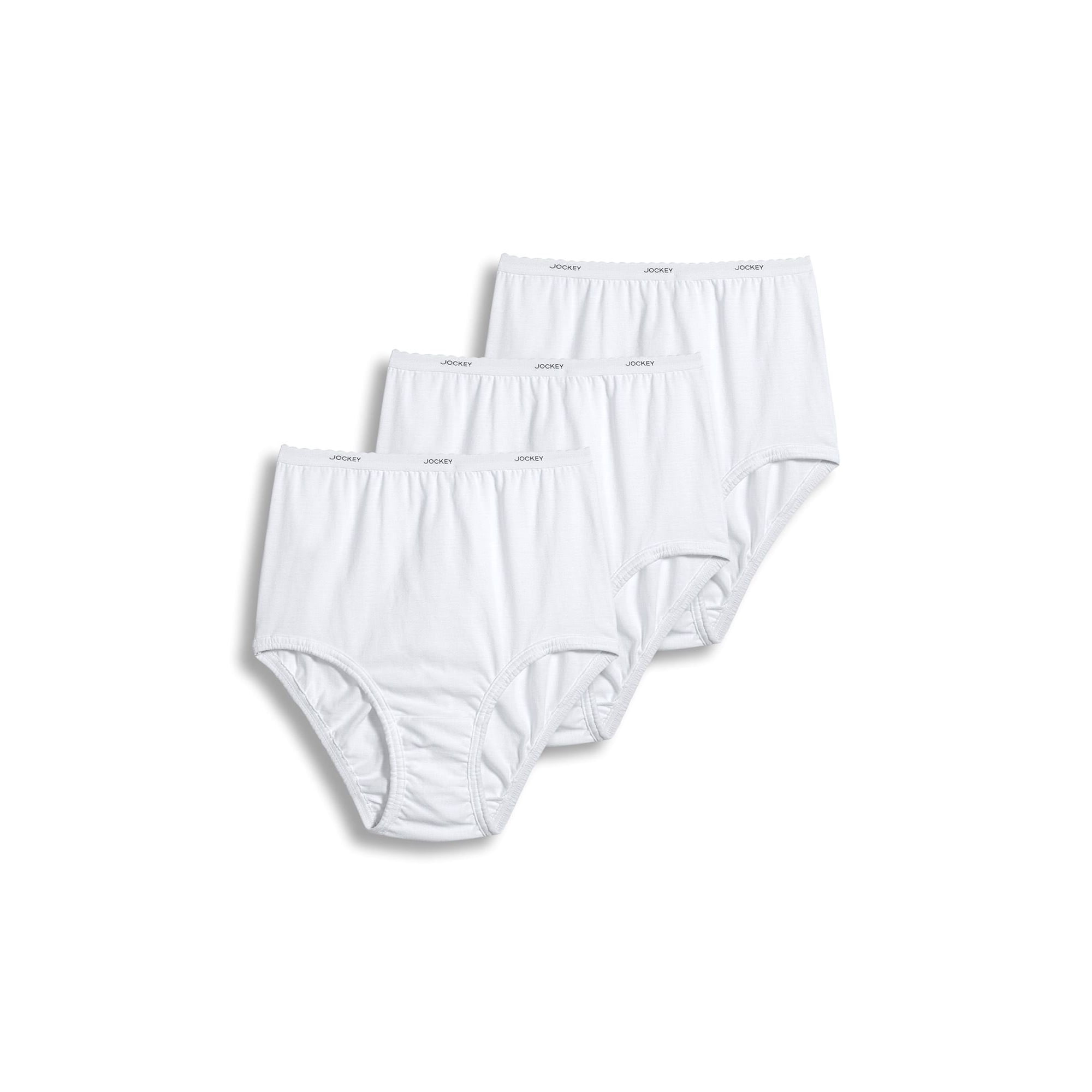 Calzoncillos Clásicos Jockey Para Mujer, Paquete De 3, Color Blanco, Talla 7
