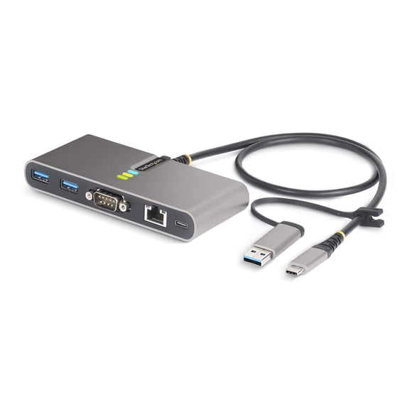 Hub USB-C StarTech.com de 2 puertos con Gb Ethernet RS232 FTDI serie