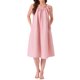 thumbnail image 1 of INSPIRE CHIC Vestido de Pijama de Mujer sin Mangas Camisón Suave Ropa de Dormir Midi Camisones sin Mangas XS Rosa, 1 of 5