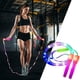 thumbnail image 5 of Cuerda de saltar LED de 2 paquetes con longitud ajustable y tres modos de luz, cuerda de saltar de velocidad para niños, espectáculo de luces, fitness, 5 of 8