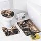 thumbnail image 4 of Chica chismosa-theme 4-Piece Shower Curtain Set with Rugs, Waterproof Bathroom Decor Set Includes Bath Mat, U-Shaped Rug, Toilet Lid Cover and Curtain with Hooks, 4 of 6
