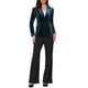 thumbnail image 2 of INSPIRE CHIC Blazer de Terciopelo para Mujer con Solapa de Muesca, Manga Larga, Un Botón, Elegante para Oficina, Talla L, Azul, 2 of 6