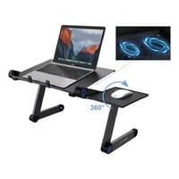 Leon Import - Mesa Para Laptop Notebook Plegable Cama 2 Ventiladores T8 Color Negro