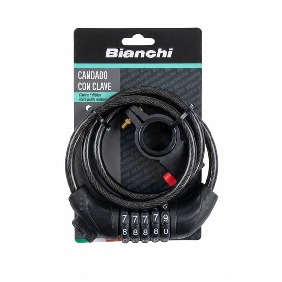 Candado con clave bianchi cable