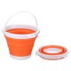 thumbnail image 1 of Uxcell Cubo Plegable, 1.3 Galones (5L) Cubo Pequeño Plegable, Cubo de Agua Portátil Redondo con Asa para Camping en RV Hogar Coche, Naranja, 1 of 7