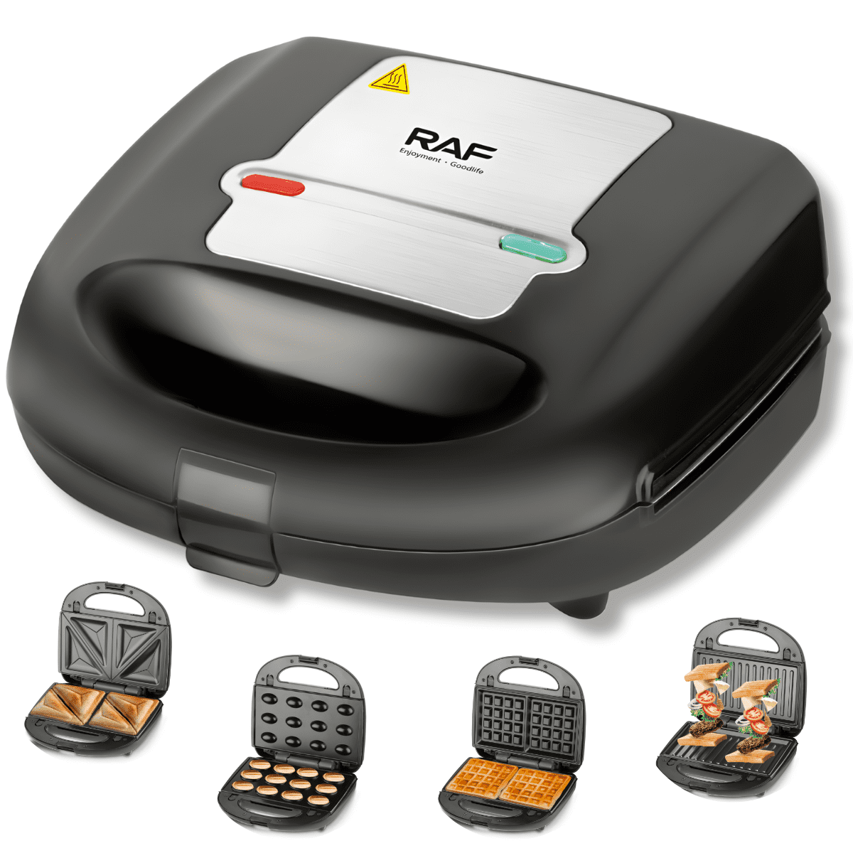 Genérico - Tostador De Pan Sandwichera 4 En 1 Antihaderente 750w