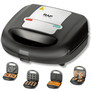 Raf - Tostador De Pan Sandwichera 4 En 1 Antihaderente 750W