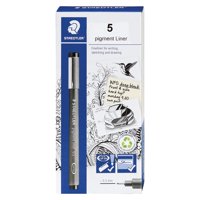 Bolígrafo Fineliner Staedtler Pigment Liner 0.5 Mm Negro (X5)