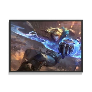 Creango - Cuadro Poster Enmarcado League Of Legends Ezreal Decorativo