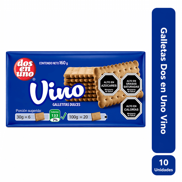 Pack 10 Galletas Dos En Uno Vino