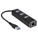 thumbnail image 1 of Hub USB 3.1 y Adaptador de Red RJ45 Gigabit de 3 Puertos SilverStone EP04B, 1 of 1