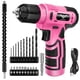 thumbnail image 1 of Taladro Inalámbrico Rosa De 8 V Con Kit De Accesorios De 23 Piezas, Portabrocas Sin Llave De 3/8" Y Gatillo De Velocidad Variable, Juego De Herramientas Portátil Para Bricolaje., 1 of 7