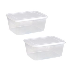 Bothyi - Contenedor De Almacenamiento Para Nevera, Contenedor De Ensalada De Lechuga Para Despensa, Cocina, 2000Ml, 2 Piezas