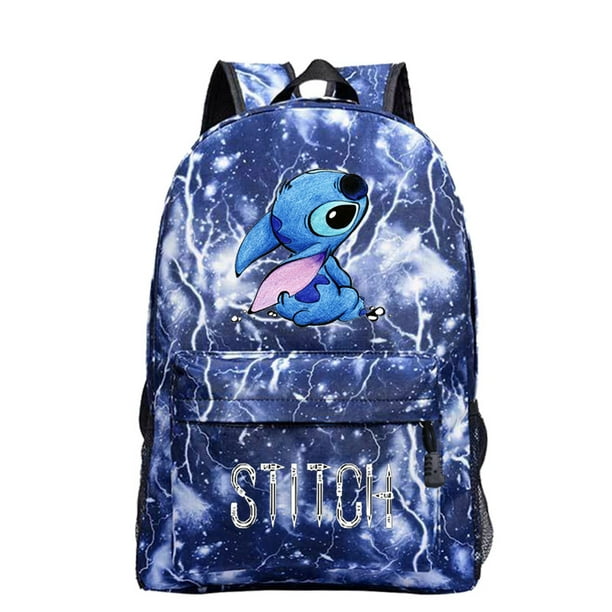 MINISO Disney Stitch Themed Backpack Durable Lightweight Daypack School Travel Cartoon Inspired Design with Secure Zip Closure