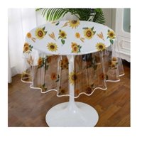Oem - Mantel De Hule Plastico Redondo Transparente Diseños 1