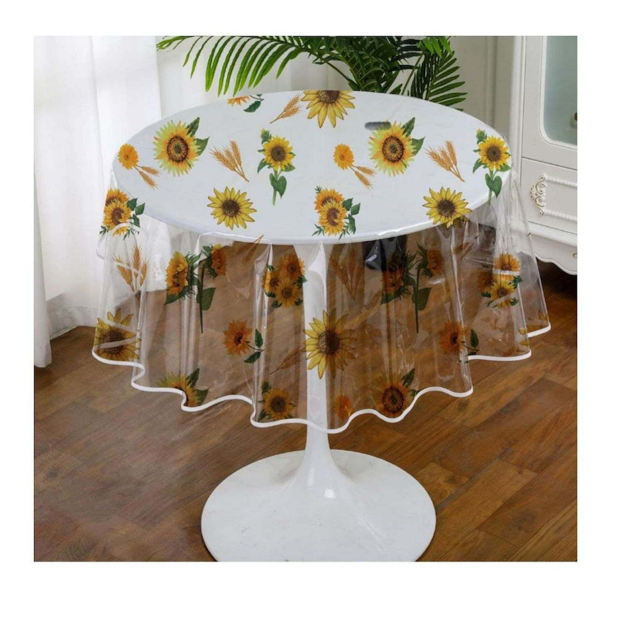 Oem - Mantel De Hule Plastico Redondo Transparente Diseños 1