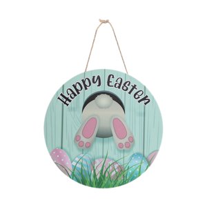 Bothyi - Letrero De Madera De Pascua Diy, Letrero Colgante Para Puerta De Feliz Pascua Para Suministros De Fiesta En El Hogar