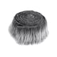 thumbnail image 4 of Tela Sintética Suave Y Peluda, Cortes Para Parches De Sombrero, Gnomos, Barba, Pelo, Gris Escarcha, 4 of 5