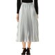 thumbnail image 3 of Falda de fiesta plisada midi con cintura elástica metálica para mujer NOMADIC NOOK S tono plateado, 3 of 7