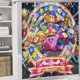 thumbnail image 5 of Kirby Star-theme 4-Piece Shower Curtain Set with Rugs, Waterproof Bathroom Decor Set Includes Bath Mat, U-Shaped Rug, Toilet Lid Cover and Curtain with Hooks, 5 of 6