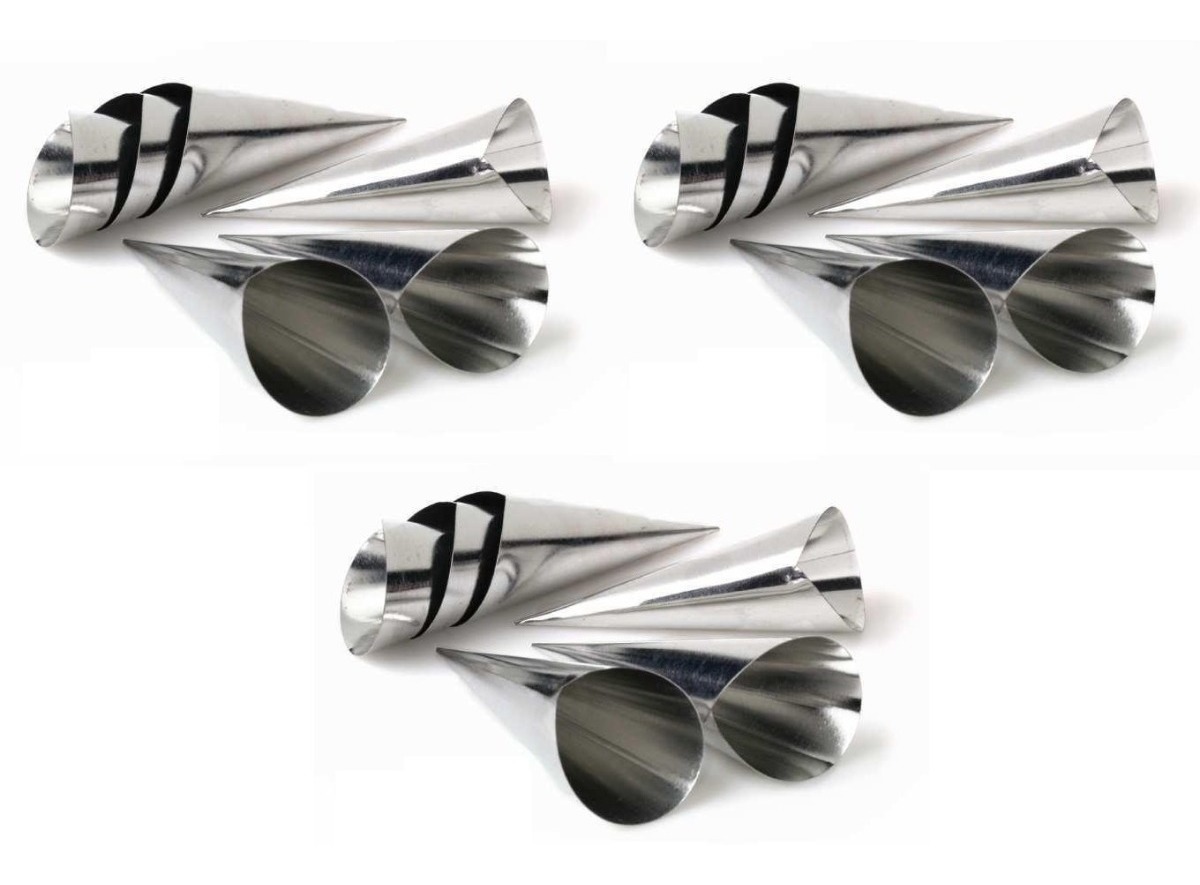 Genérico - Pack X18 Cono Molde Para Cannoli Cachito Croissant Pan Danes