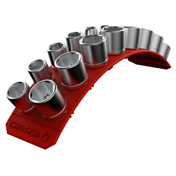 Soporte Flexible Magnético EZRED para 18 Cajas de Vaso de 3/8"